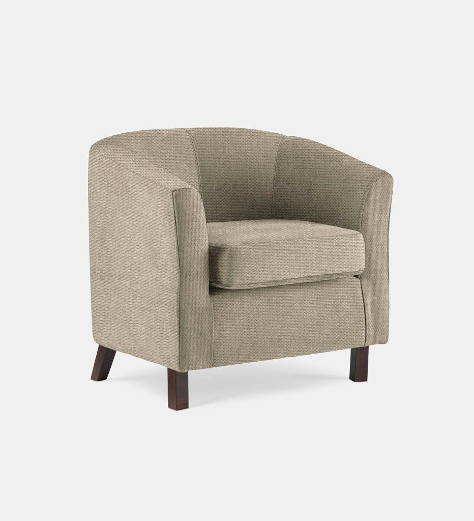 Debbie Tub Fully Upholstered 1 Seater Dark Leg (69589)