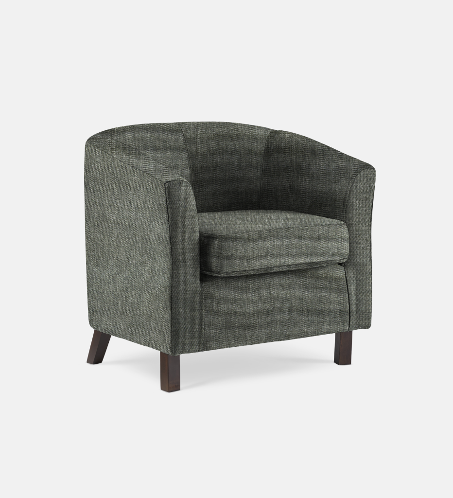 Debbie Tub Fully Upholstered 1 Seater Dark Leg (67851)