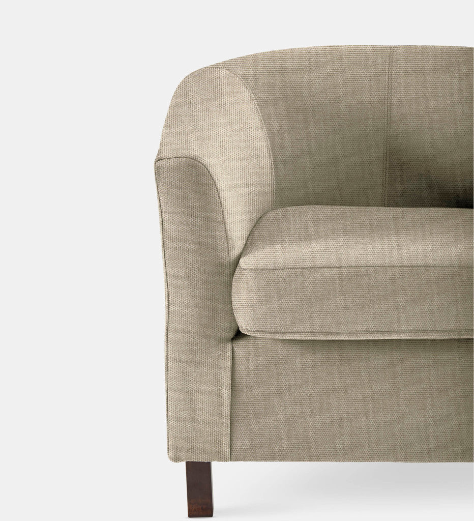 Debbie Tub Fully Upholstered 1 Seater Dark Leg (69592)