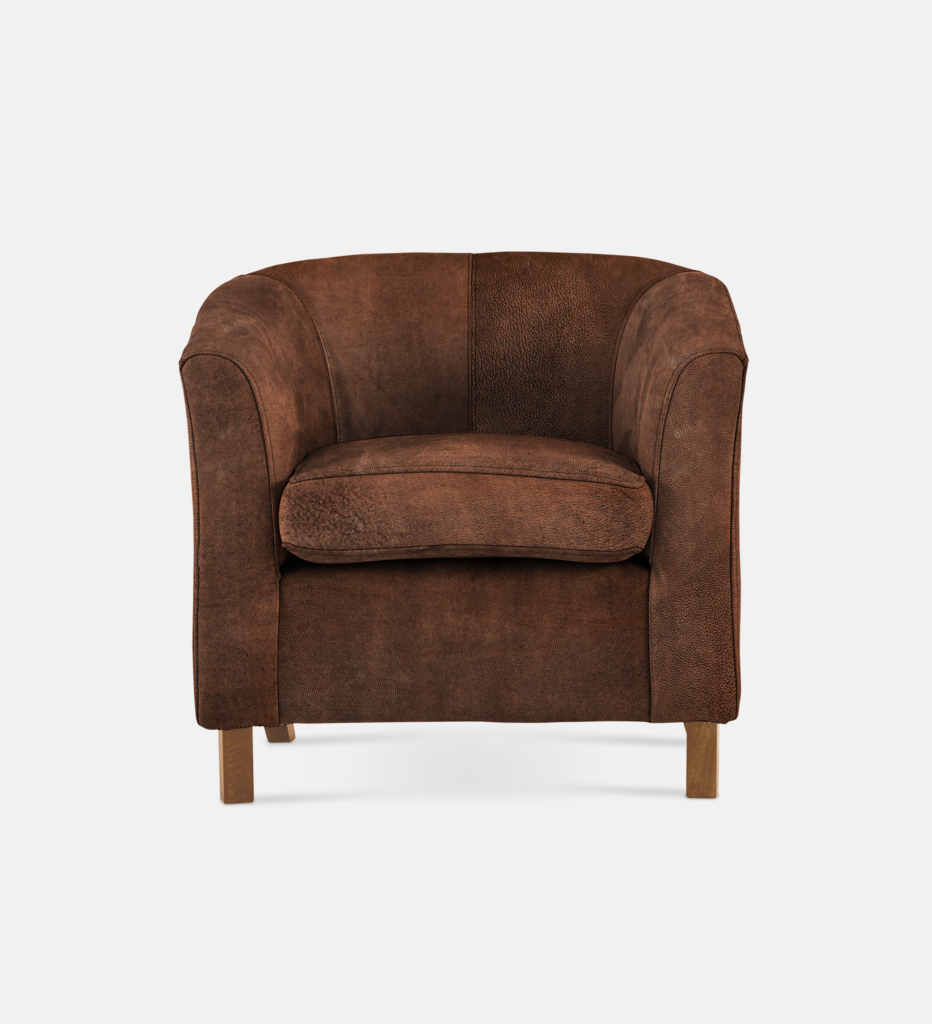 Debbie Tub Leather 1 Seater Light Leg (58103)