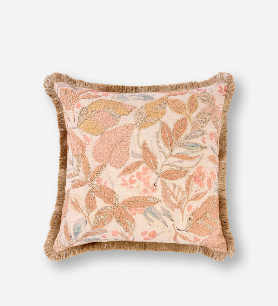 Embroidery Floral Blush with Fringe (112697)