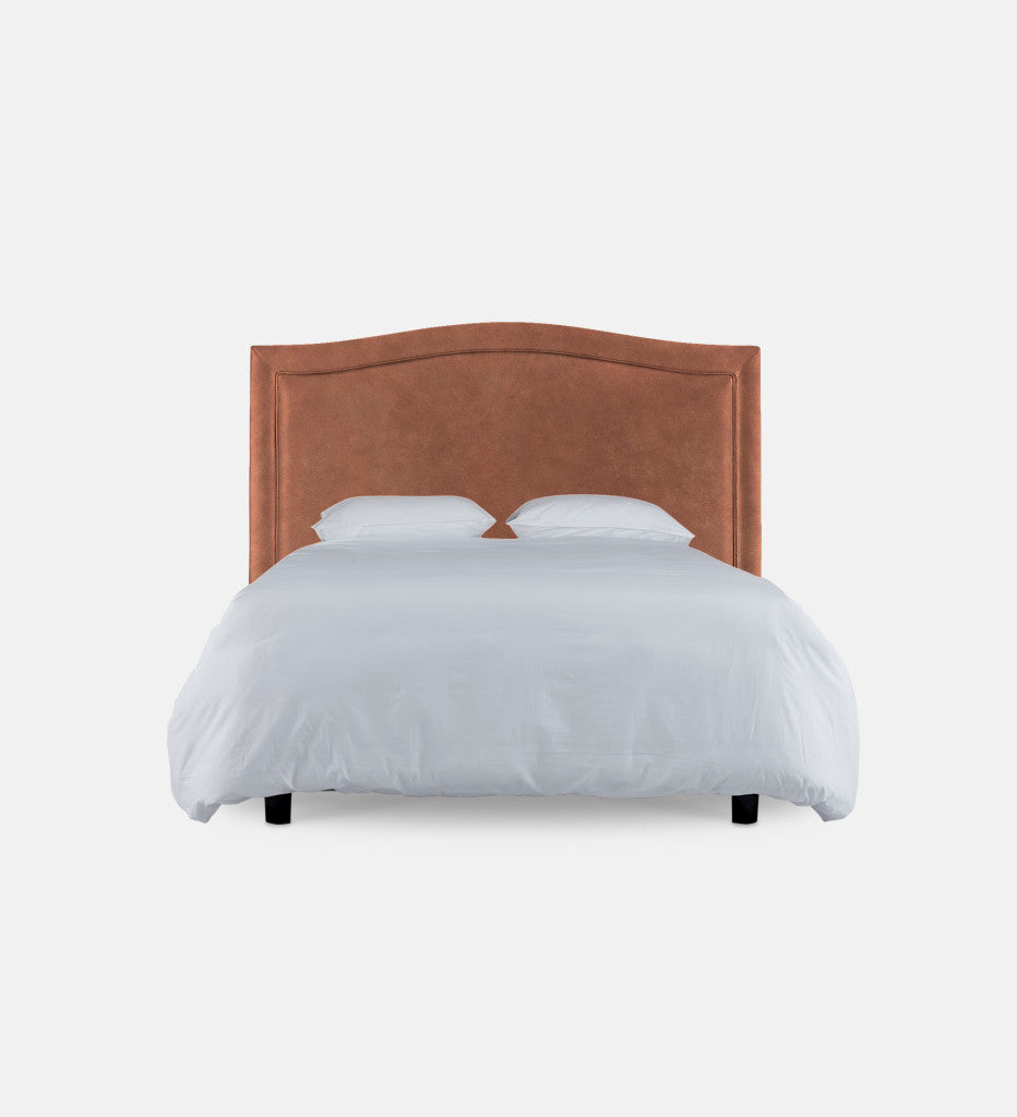 Fletcher Leather Headboard Queen Piping (80287)