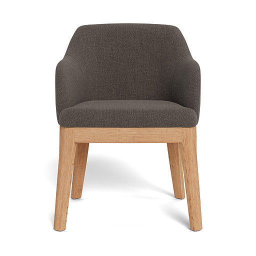 Kelly Fully Upholstered Carver Chair Chocolate Leg (110374)