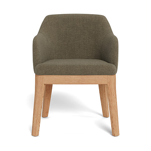 Kelly Fully Upholstered Carver Chair Chocolate Leg (110383)