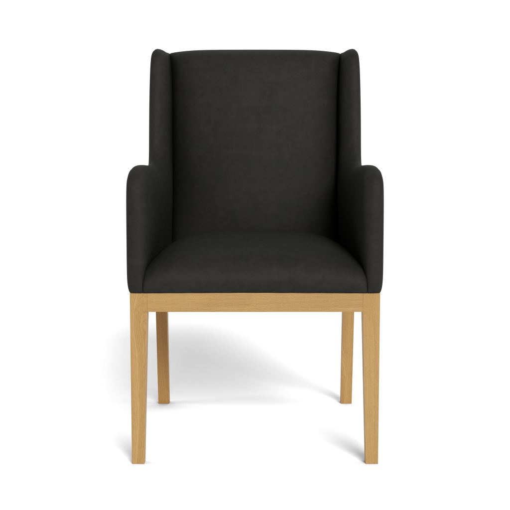Kendall Leather Carver Chair Natural Leg (90457)
