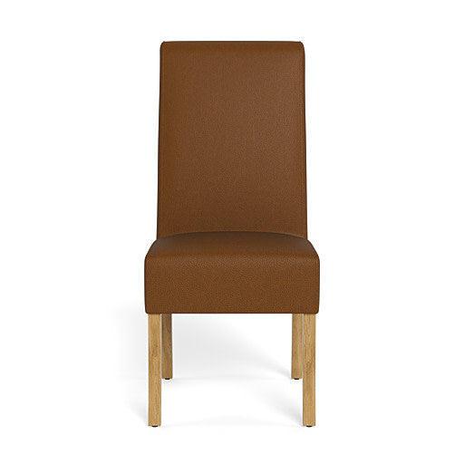 Kritsa Leather Dining Chair Natural Leg (96704)