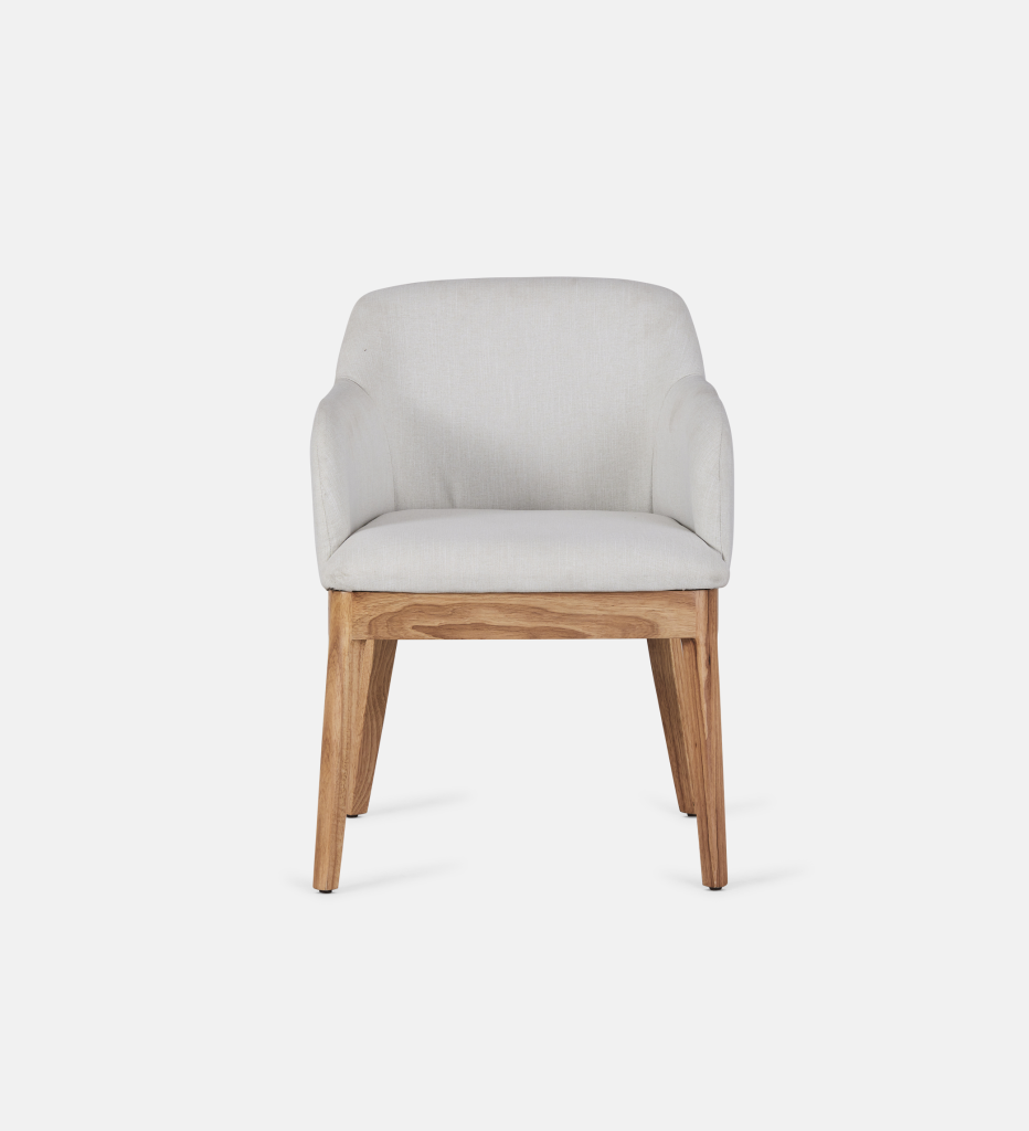 Kelly Leather Carver Dining Chair with natural leg (44316)