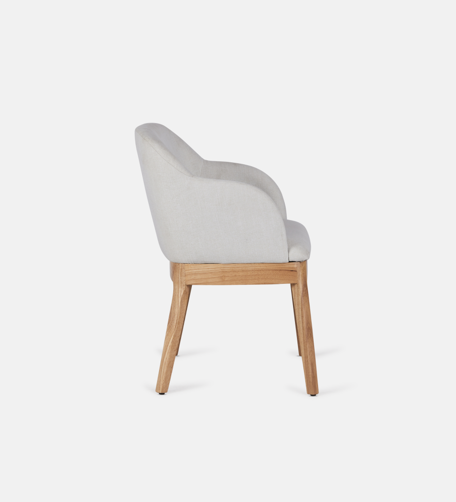 Kelly Leather Carver Dining Chair with natural leg (44318)