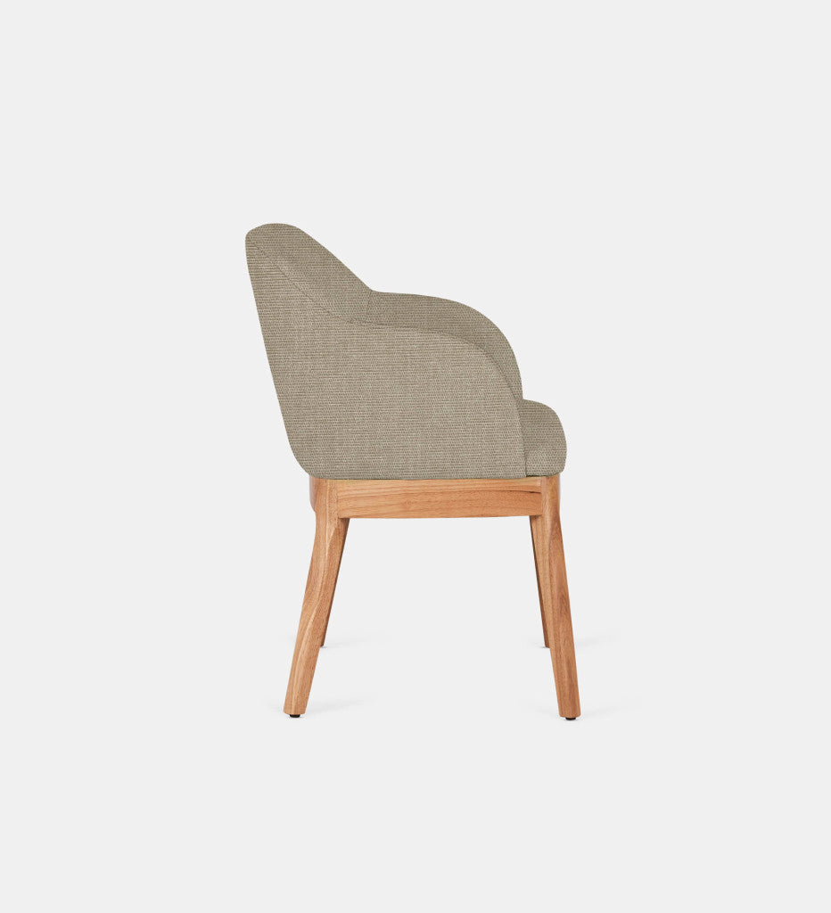 Kelly Fully Upholstered Carver Chair Natural Leg (69949)