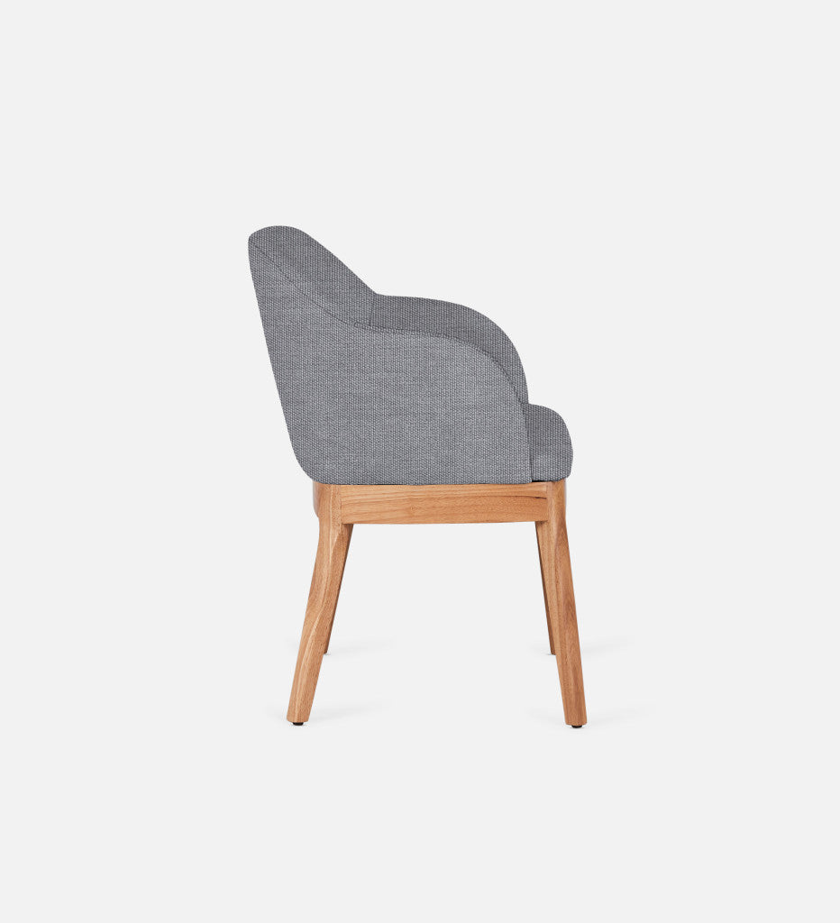 Kelly Fully Upholstered Carver Chair Natural Leg (68642)