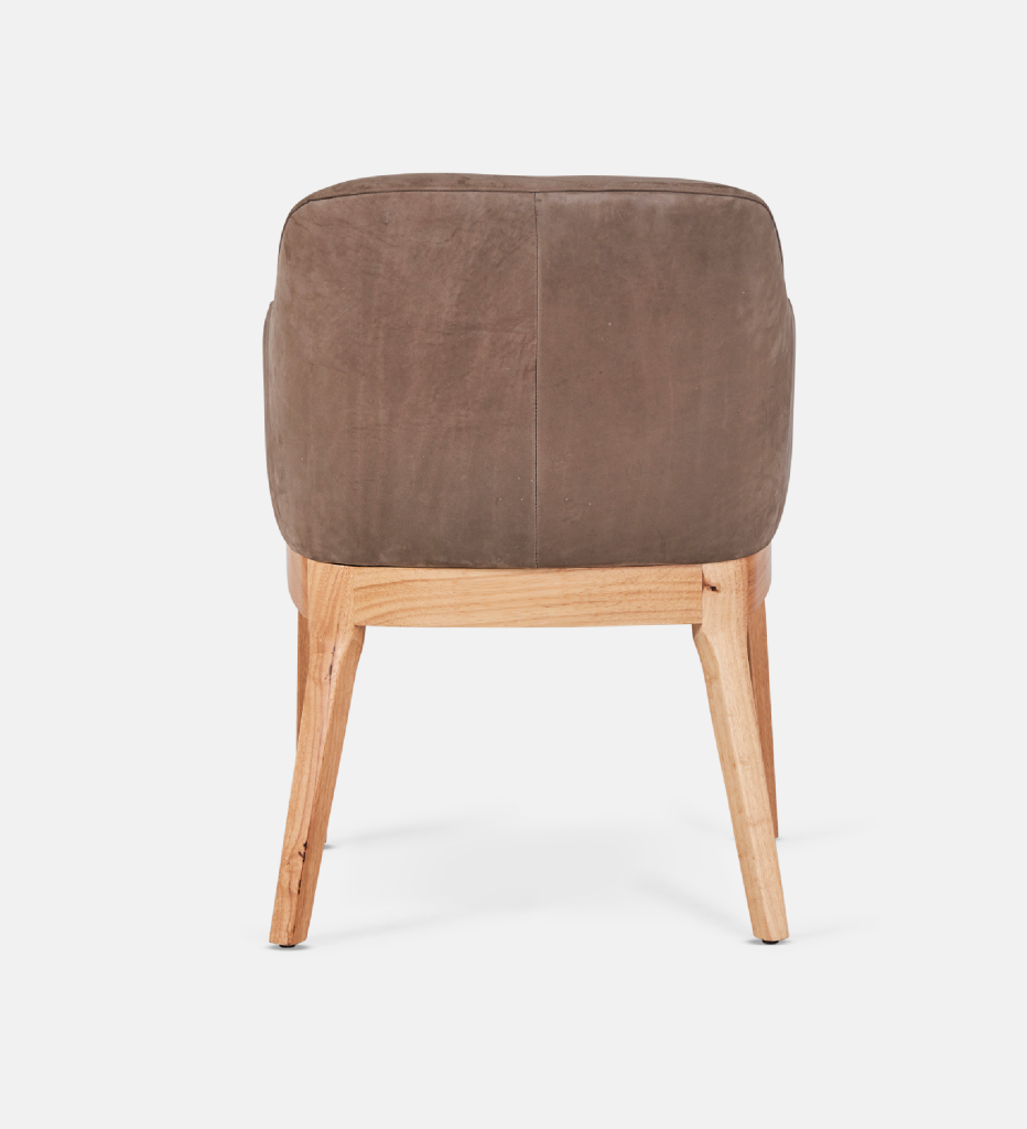 Kelly Leather Carver Dining Chair with natural leg (45414)