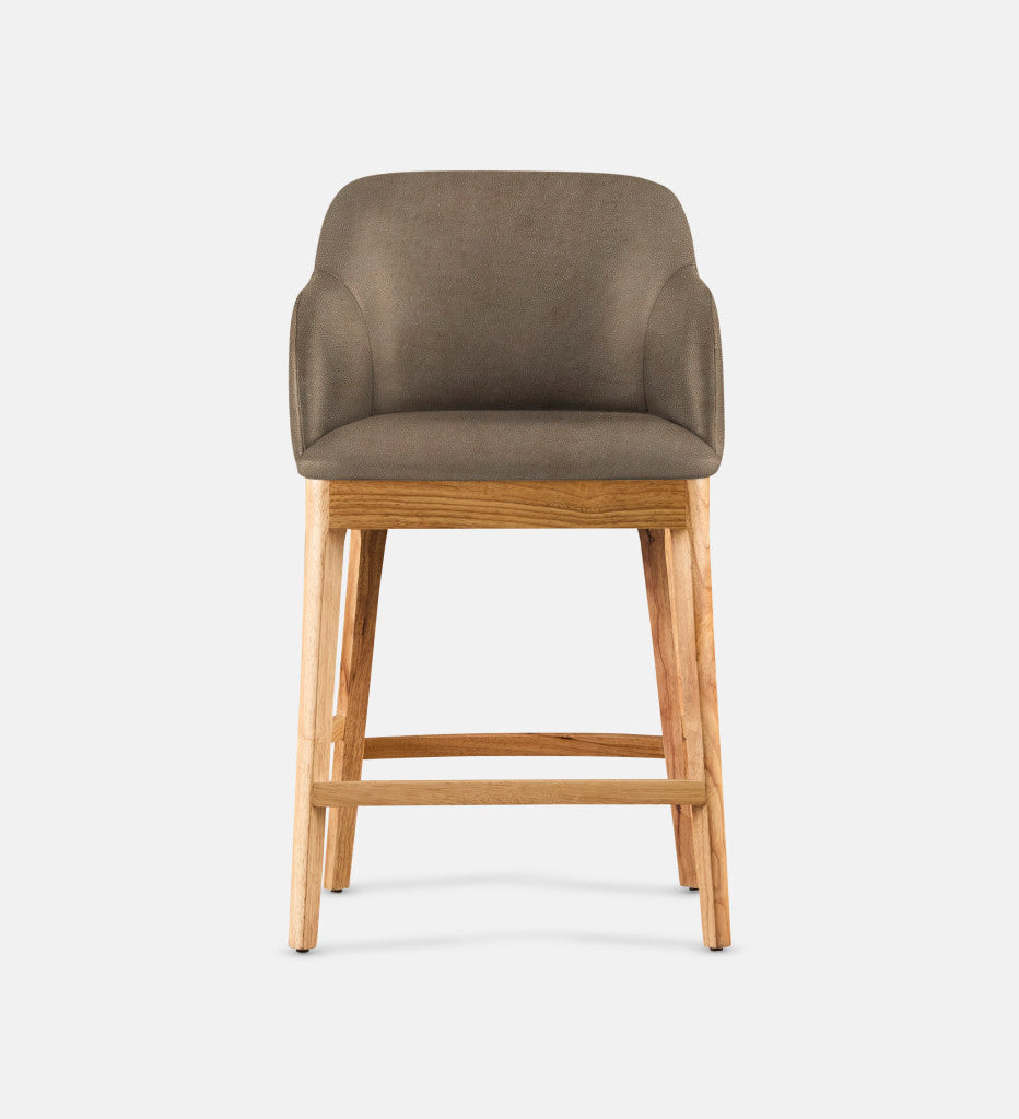 Kelly Leather Counter Armchair Natural Leg (81726)
