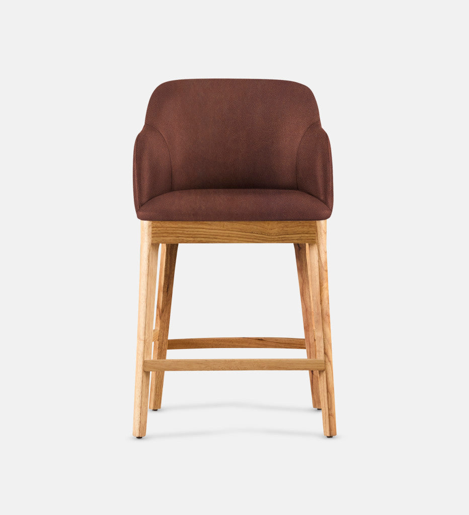 Kelly Leather Counter Armchair Natural Leg (81738)