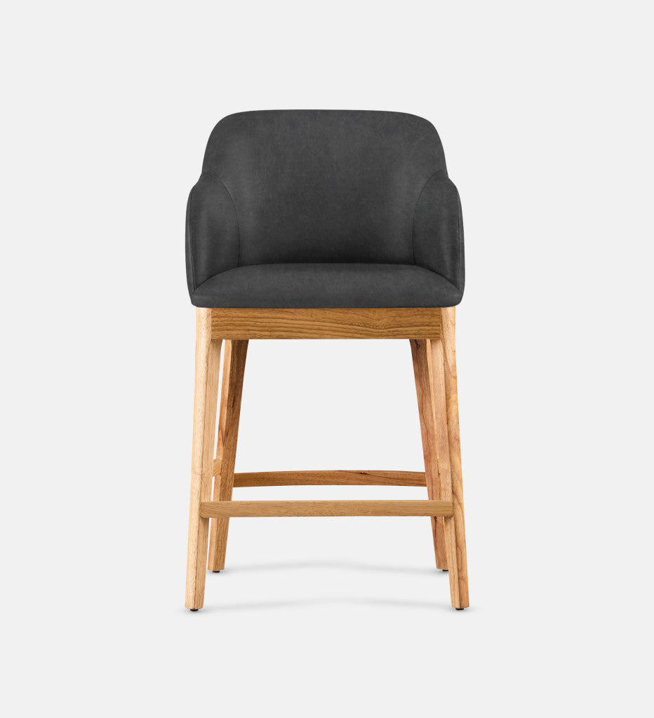 Kelly Leather Counter Armchair Natural Leg (82081)