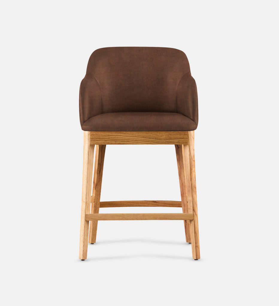 Kelly Leather Counter Armchair Natural Leg (81742)