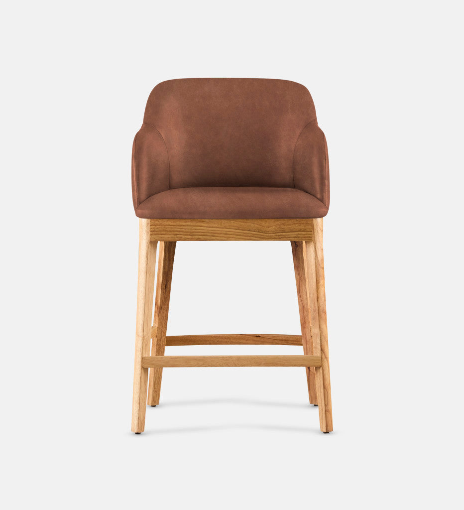 Kelly Leather Counter Armchair Natural Leg (81758)