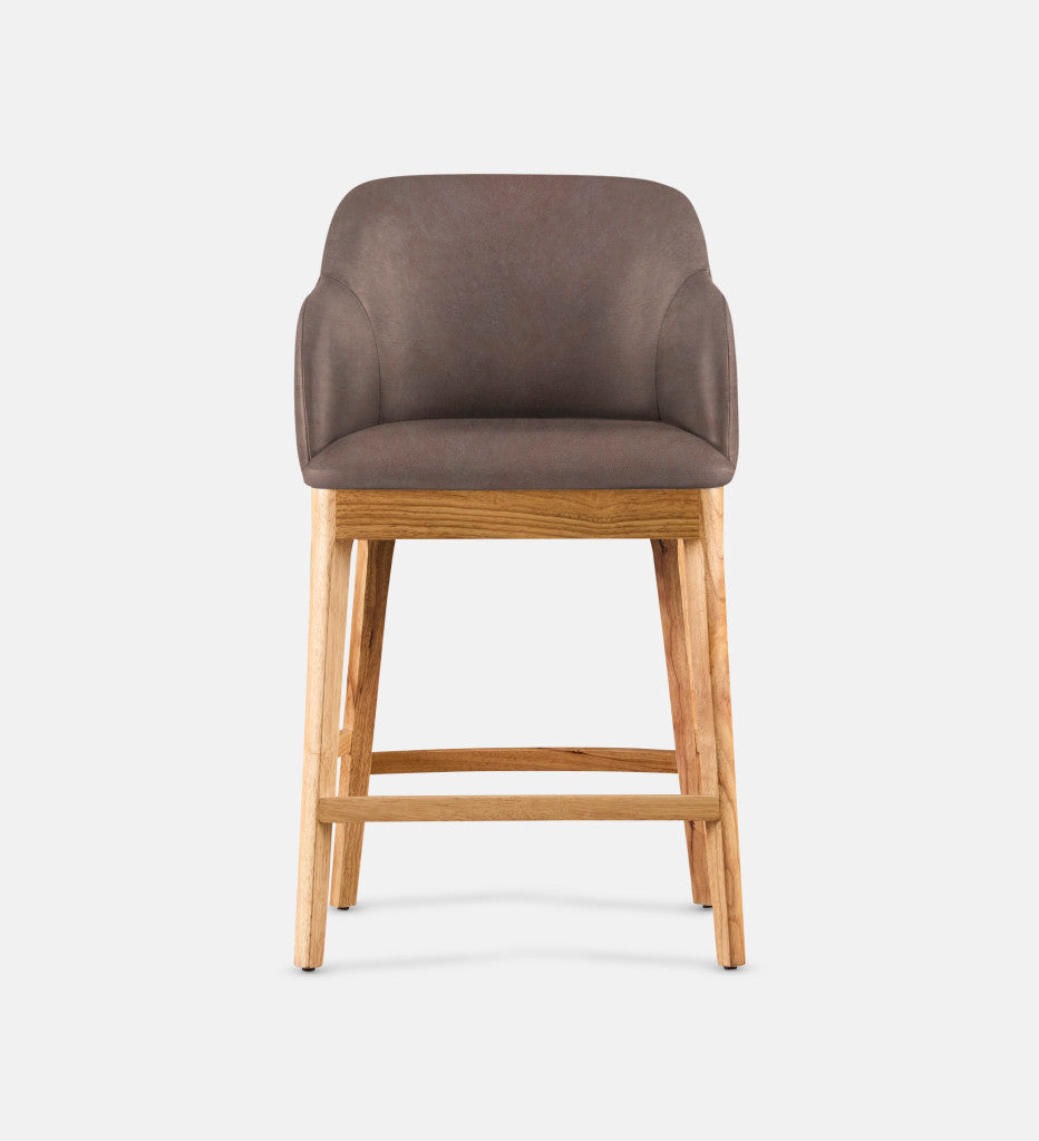 Kelly Leather Counter Armchair Natural Leg (81718)