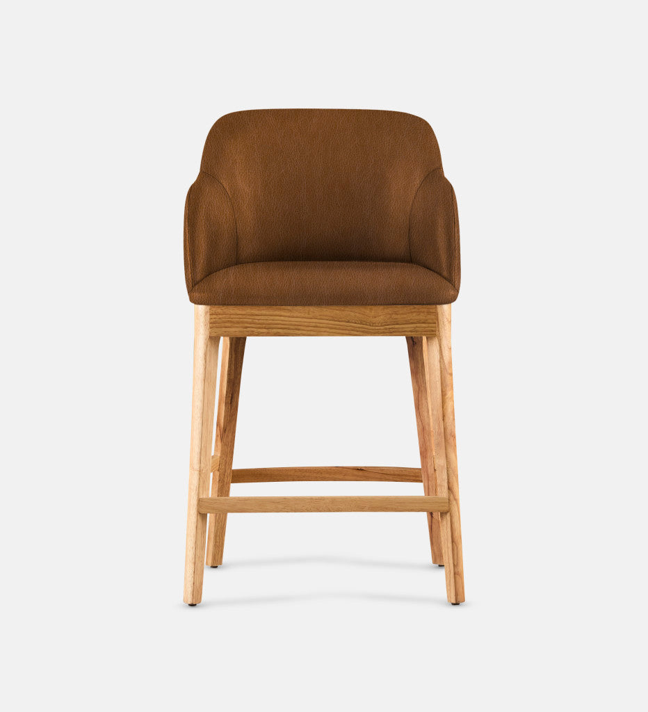 Kelly Leather Counter Armchair Natural Leg (81694)