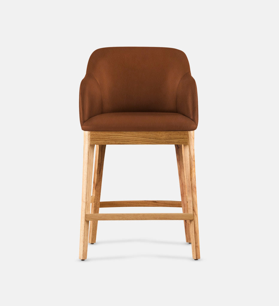 Kelly Leather Counter Armchair Natural Leg (81686)