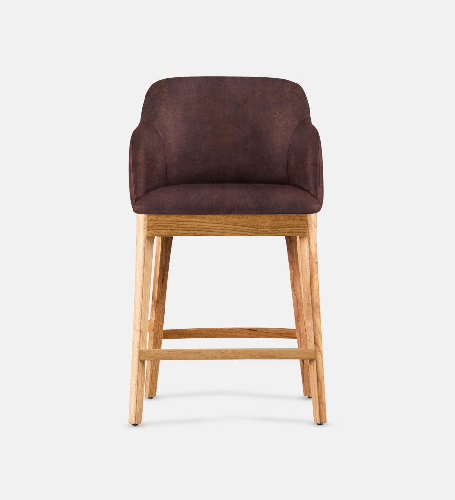 Kelly Leather Counter Armchair Natural Leg (81702)