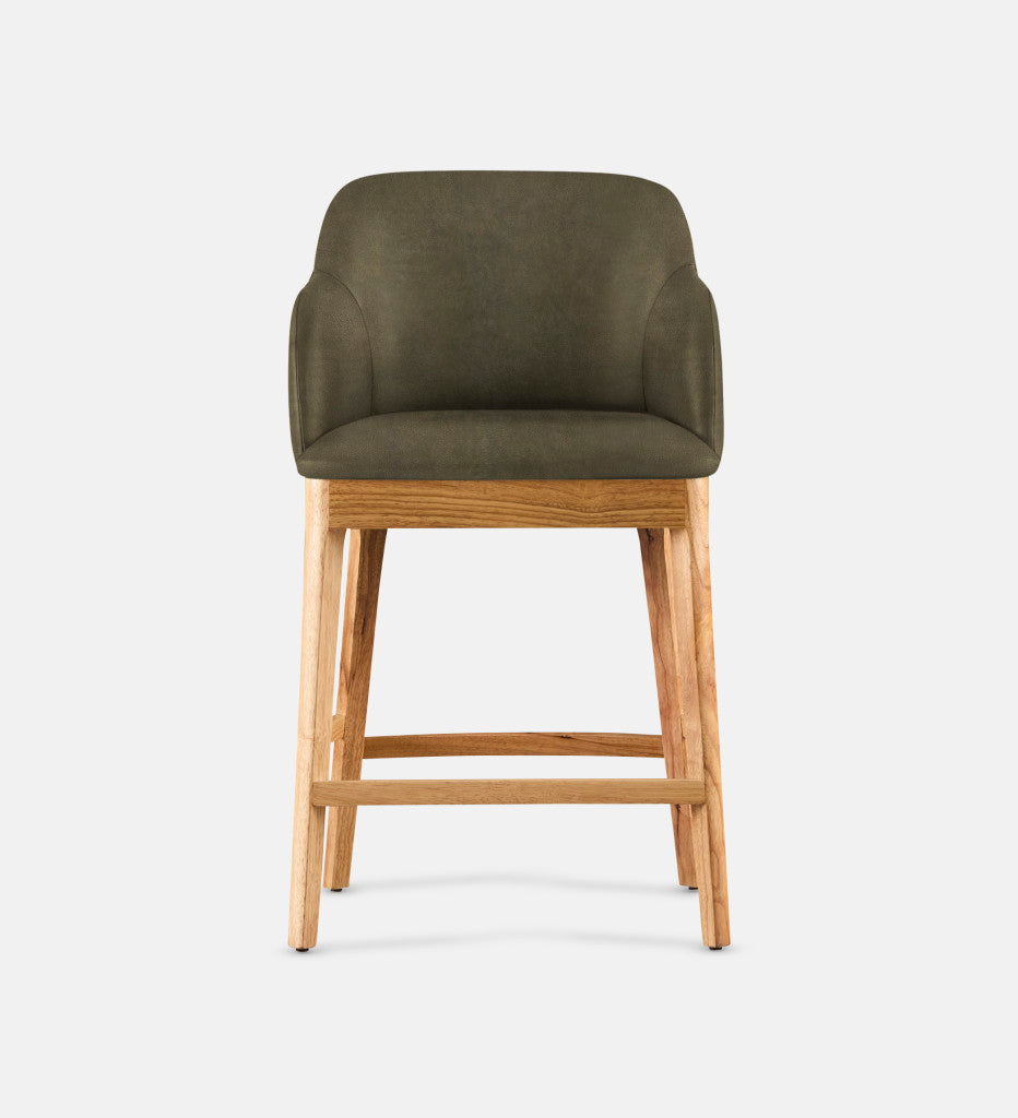 Kelly Leather Counter Armchair Natural Leg (81714)