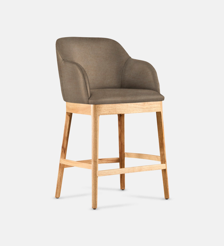Kelly Leather Counter Armchair Natural Leg (81727)