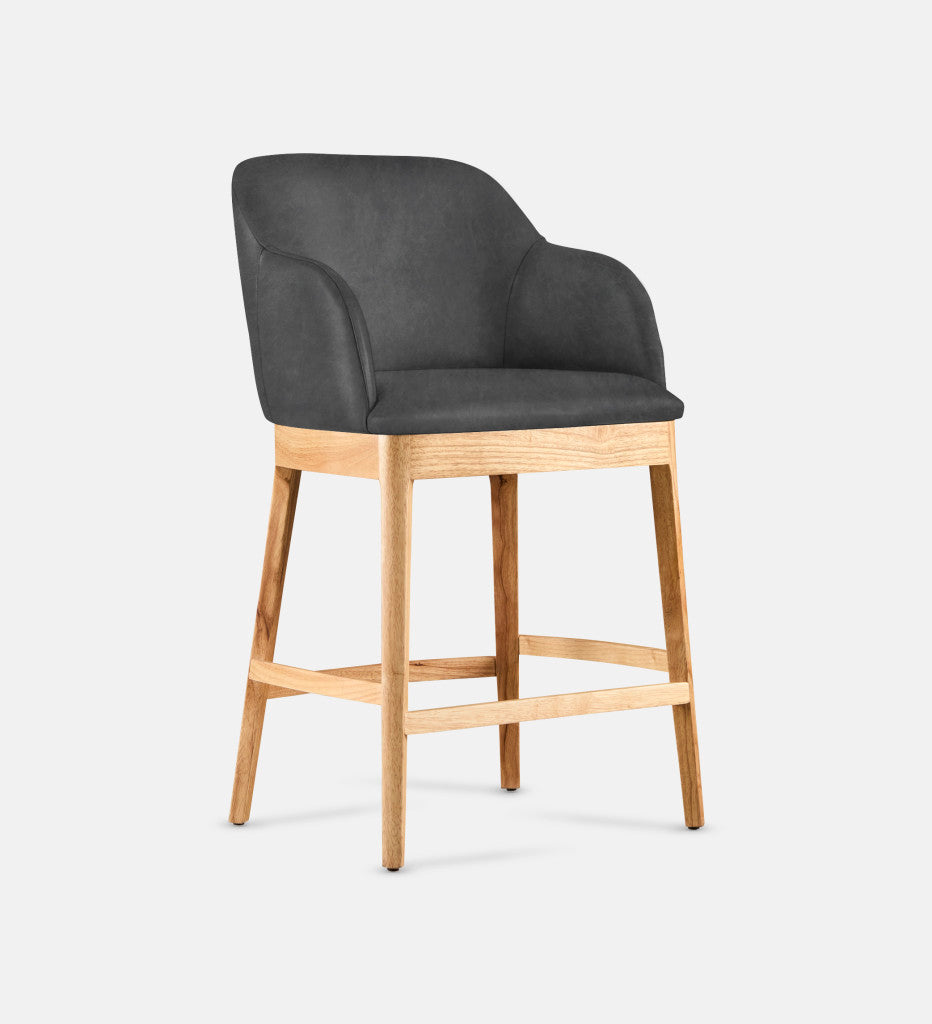 Kelly Leather Counter Armchair Natural Leg (82082)