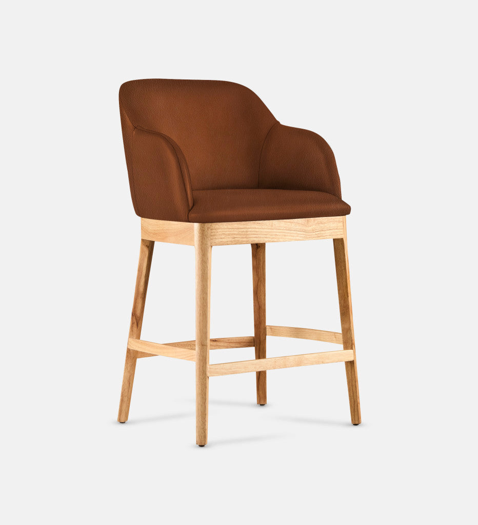 Kelly Leather Counter Armchair Natural Leg (81687)