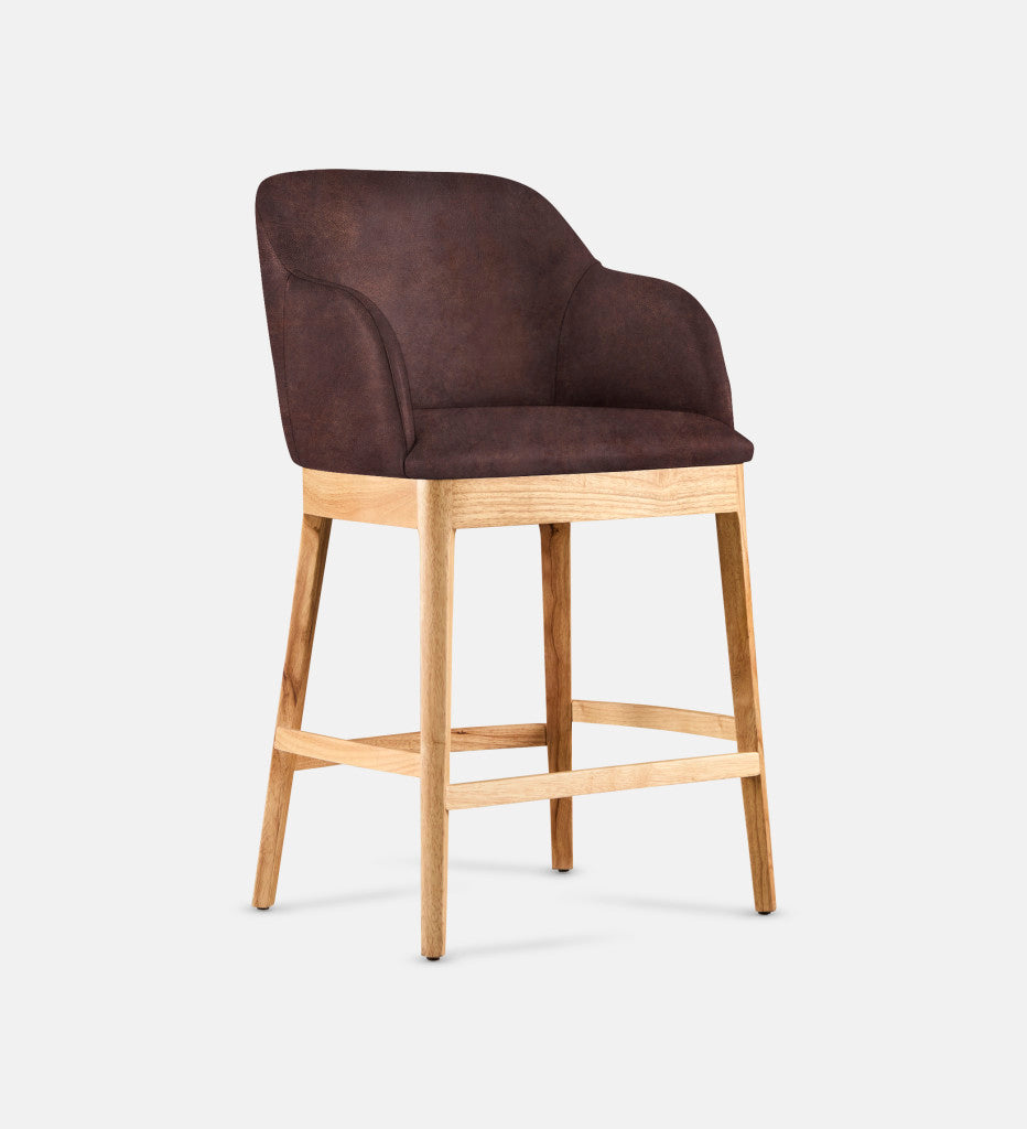 Kelly Leather Counter Armchair Natural Leg (81703)