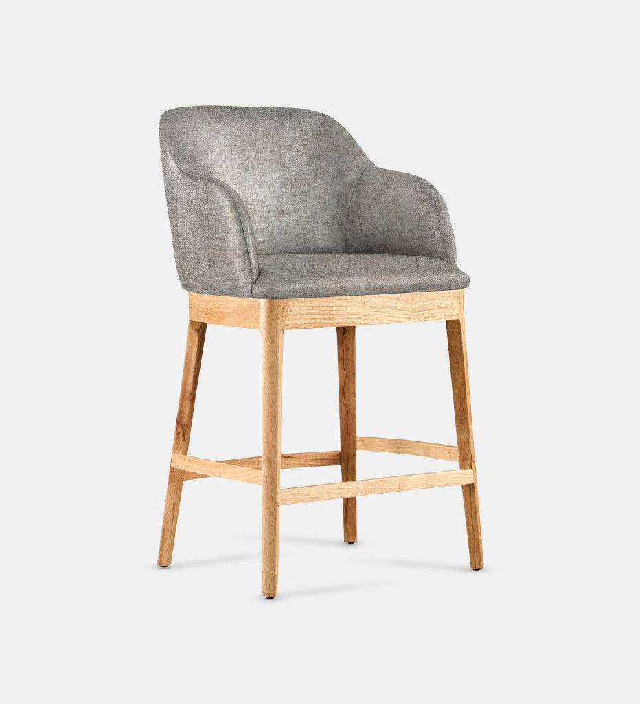 Kelly Leather Counter Armchair Natural Leg (81707)