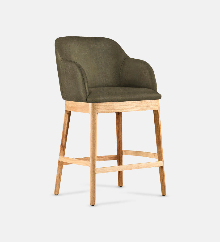 Kelly Leather Counter Armchair Natural Leg (81715)