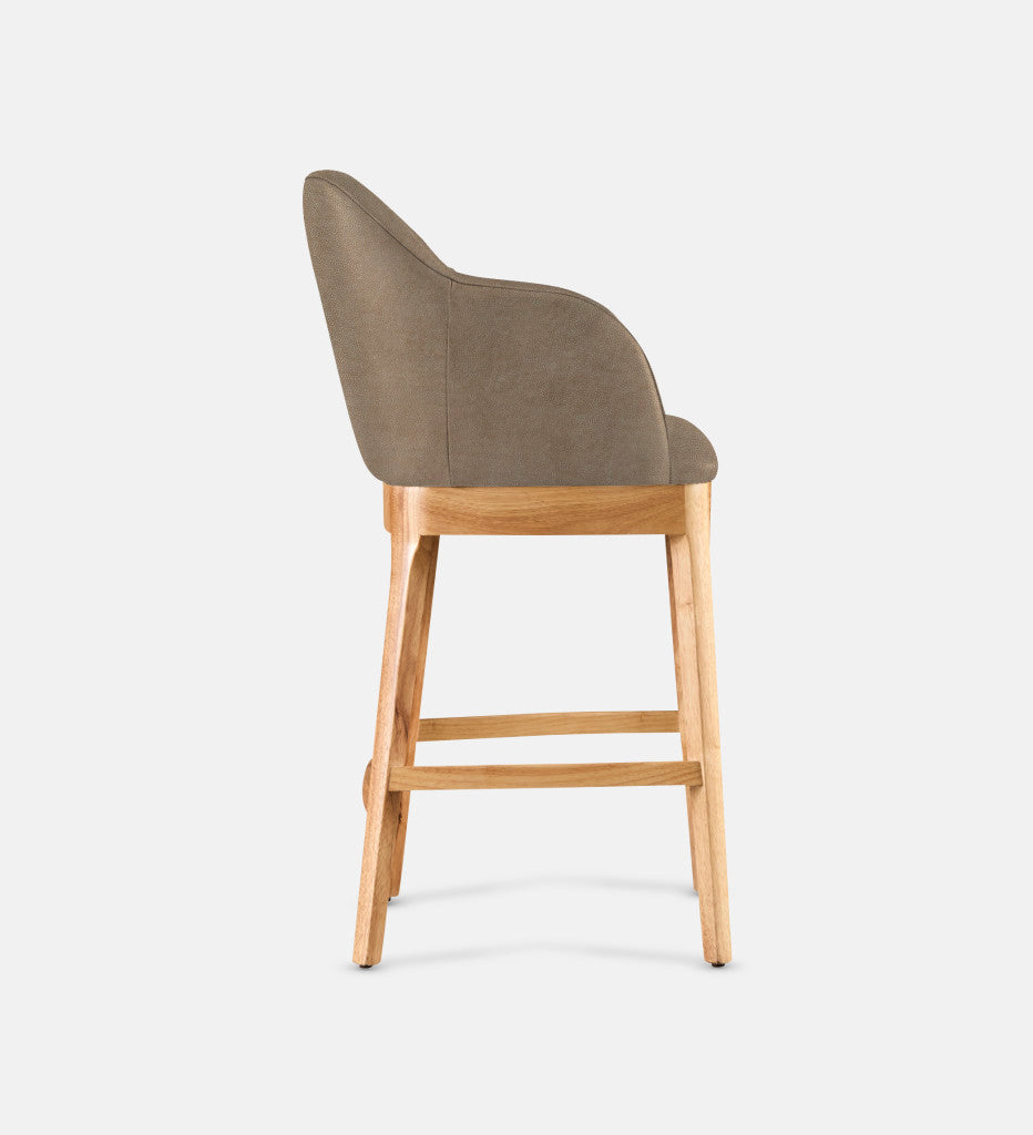 Kelly Leather Counter Armchair Natural Leg (81728)