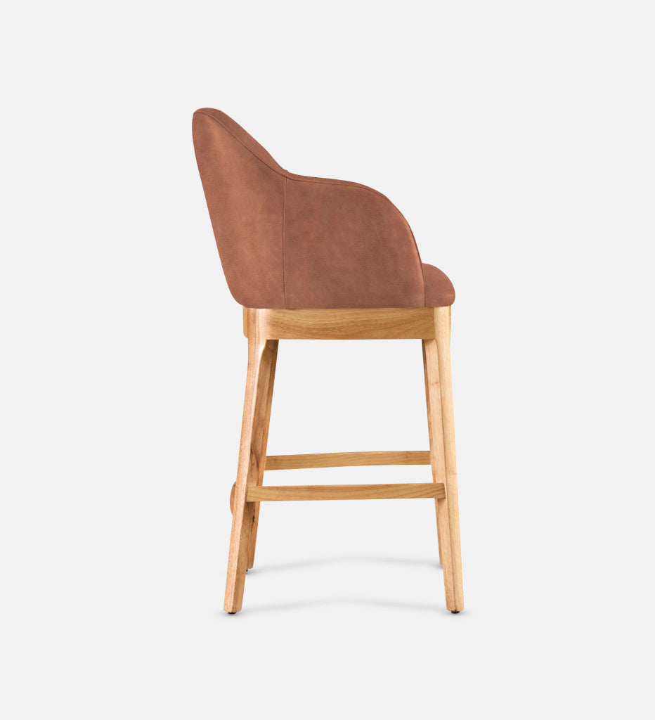 Kelly Leather Counter Armchair Natural Leg (81760)