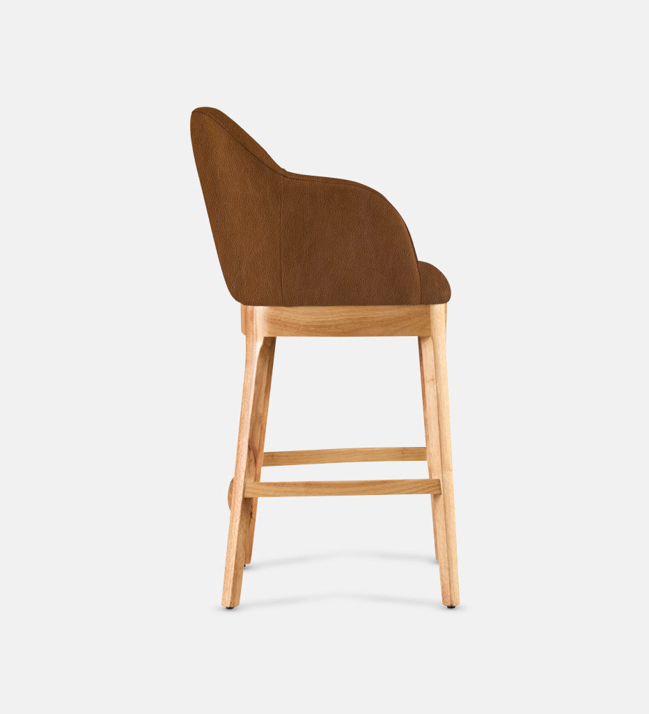 Kelly Leather Counter Armchair Natural Leg (81696)