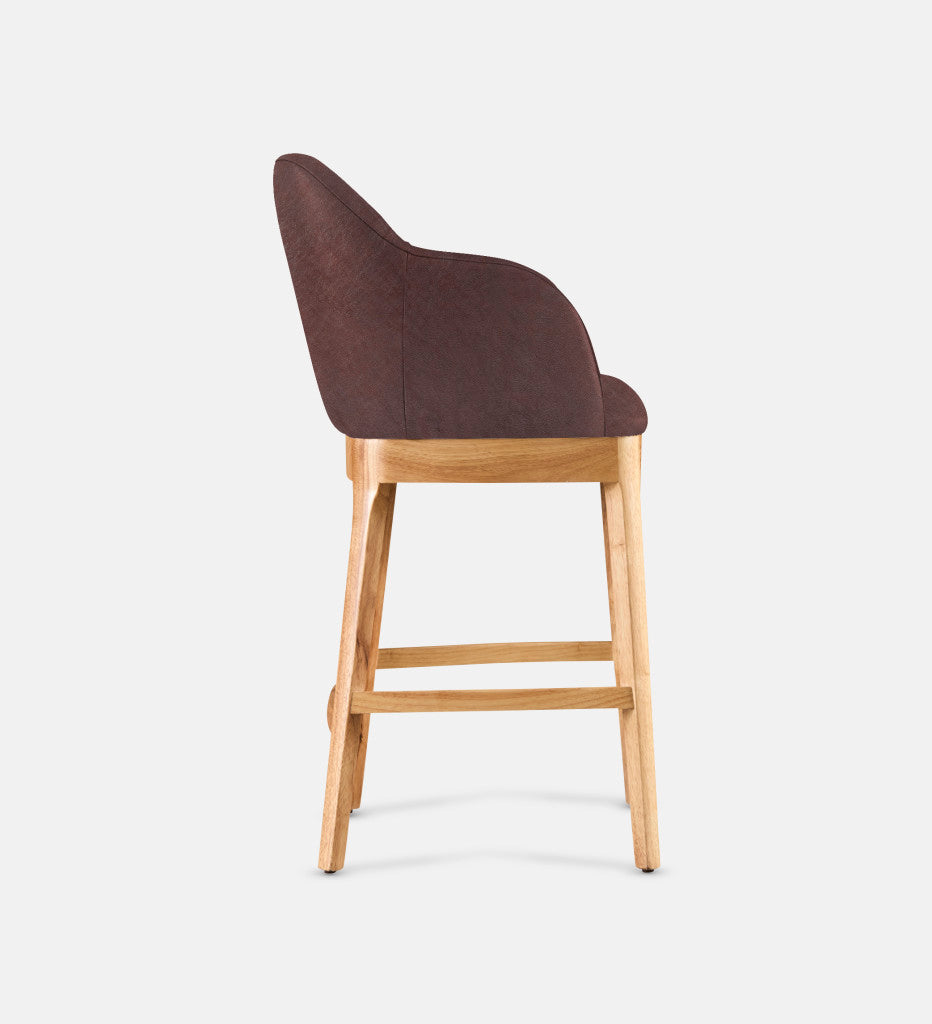 Kelly Leather Counter Armchair Natural Leg (81756)