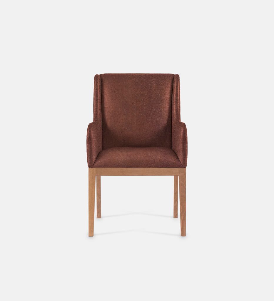 Kendall Leather Carver Chair Natural Leg (79398)