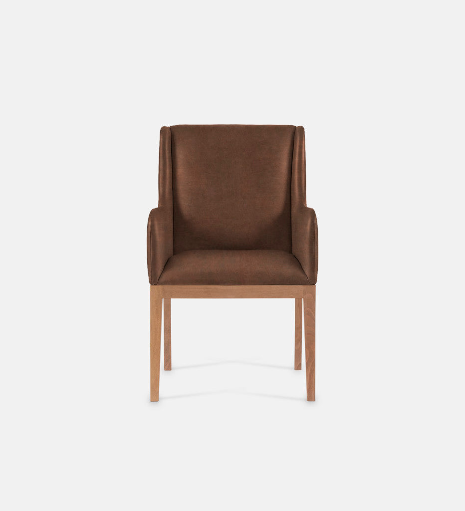 Kendall Leather Carver Chair Natural Leg (79407)