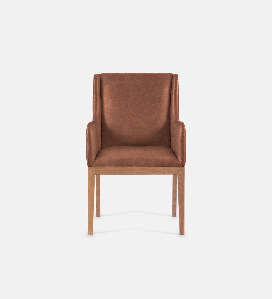Kendall Leather Carver Chair Natural Leg (80698)