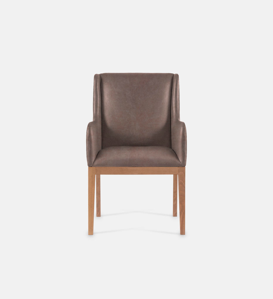 Kendall Leather Carver Chair Natural Leg (79414)