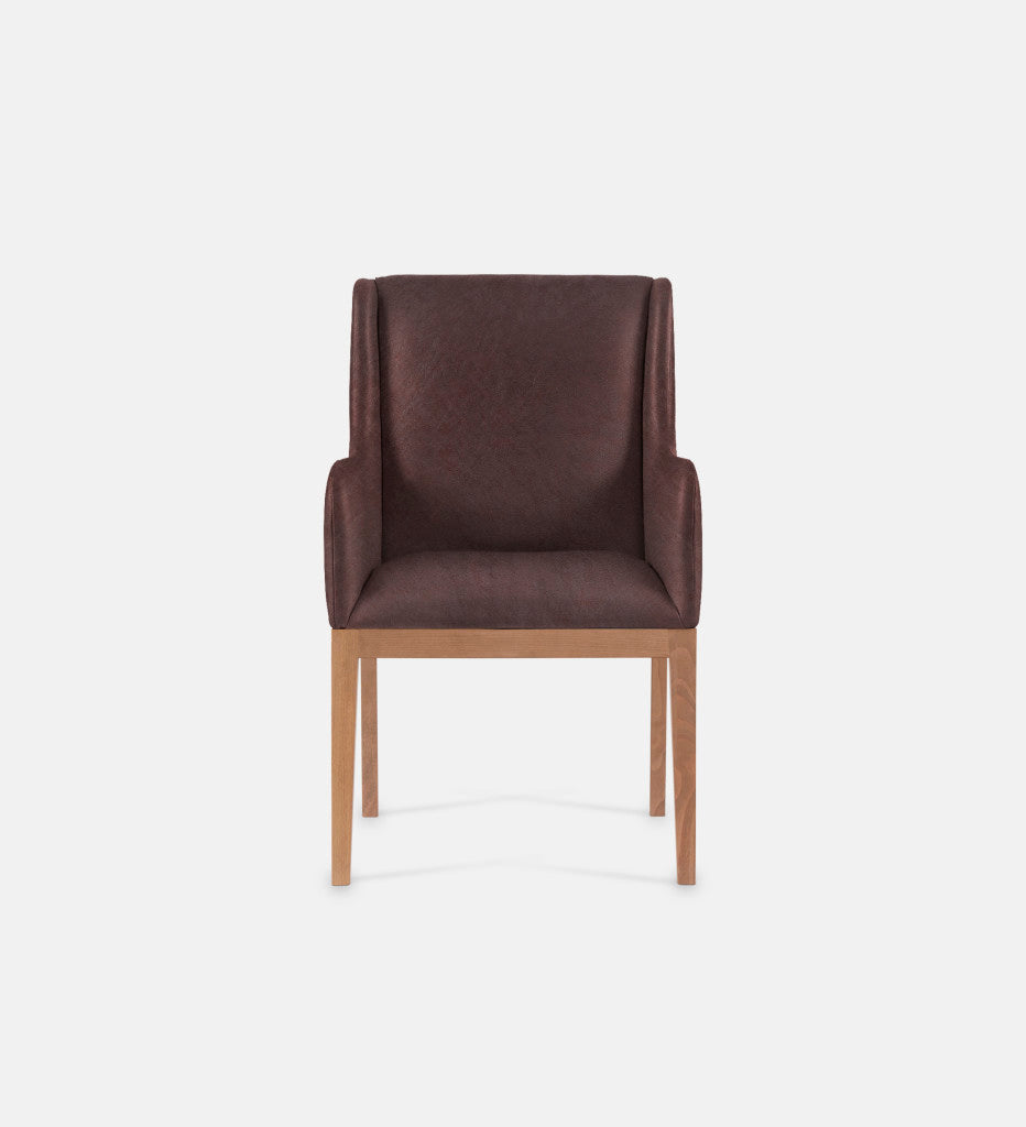 Kendall Leather Carver Chair Natural Leg (79439)