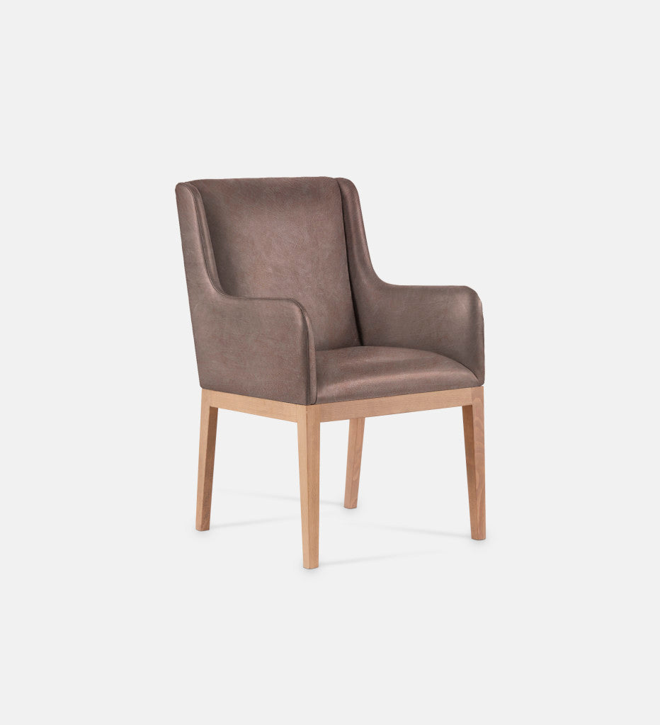 Kendall Leather Carver Chair Natural Leg (79415)