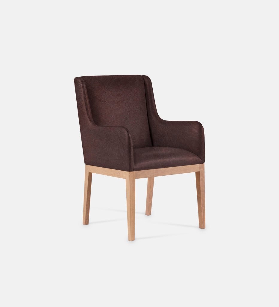 Kendall Leather Carver Chair Natural Leg (79440)