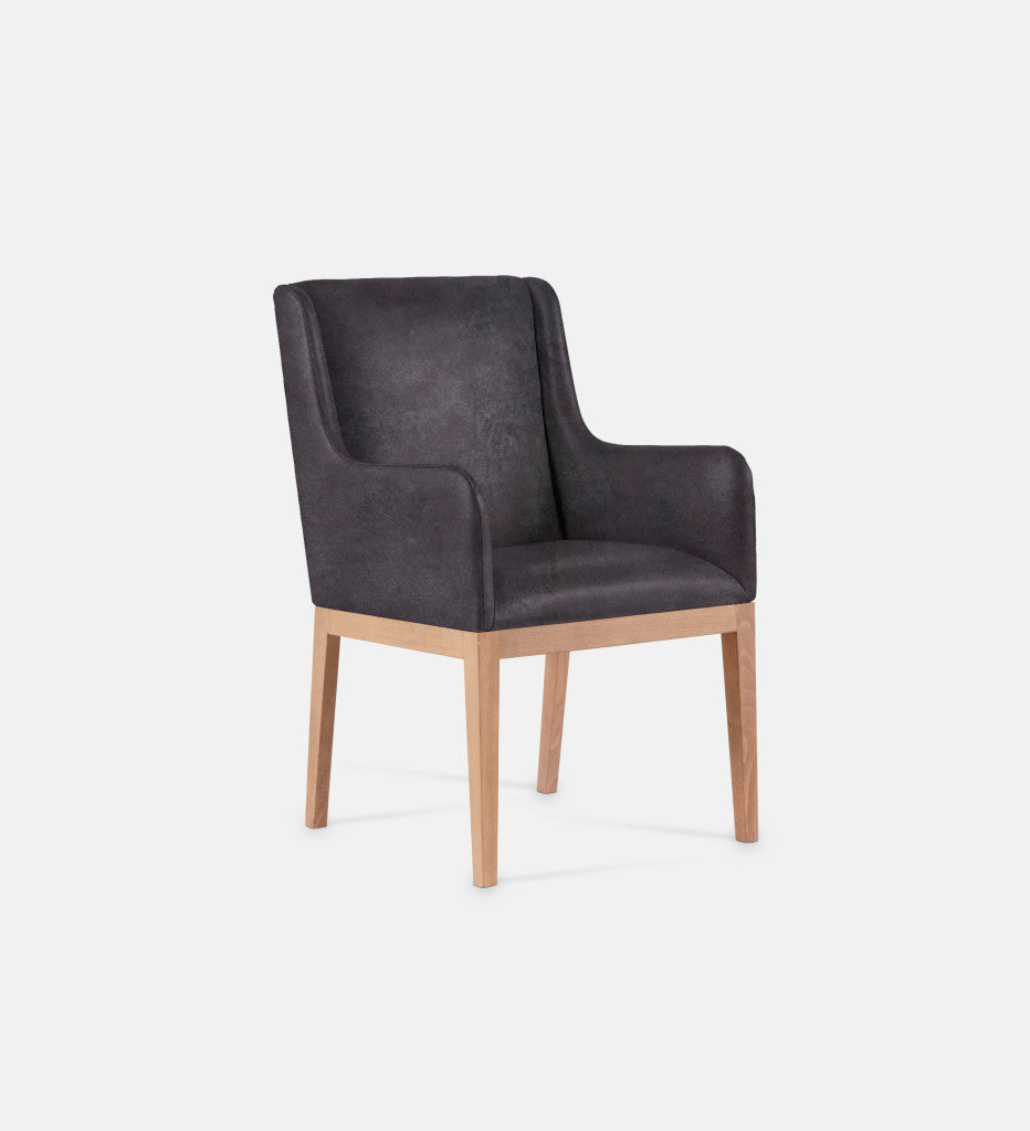 Kendall Leather Carver Chair Natural Leg (79455)