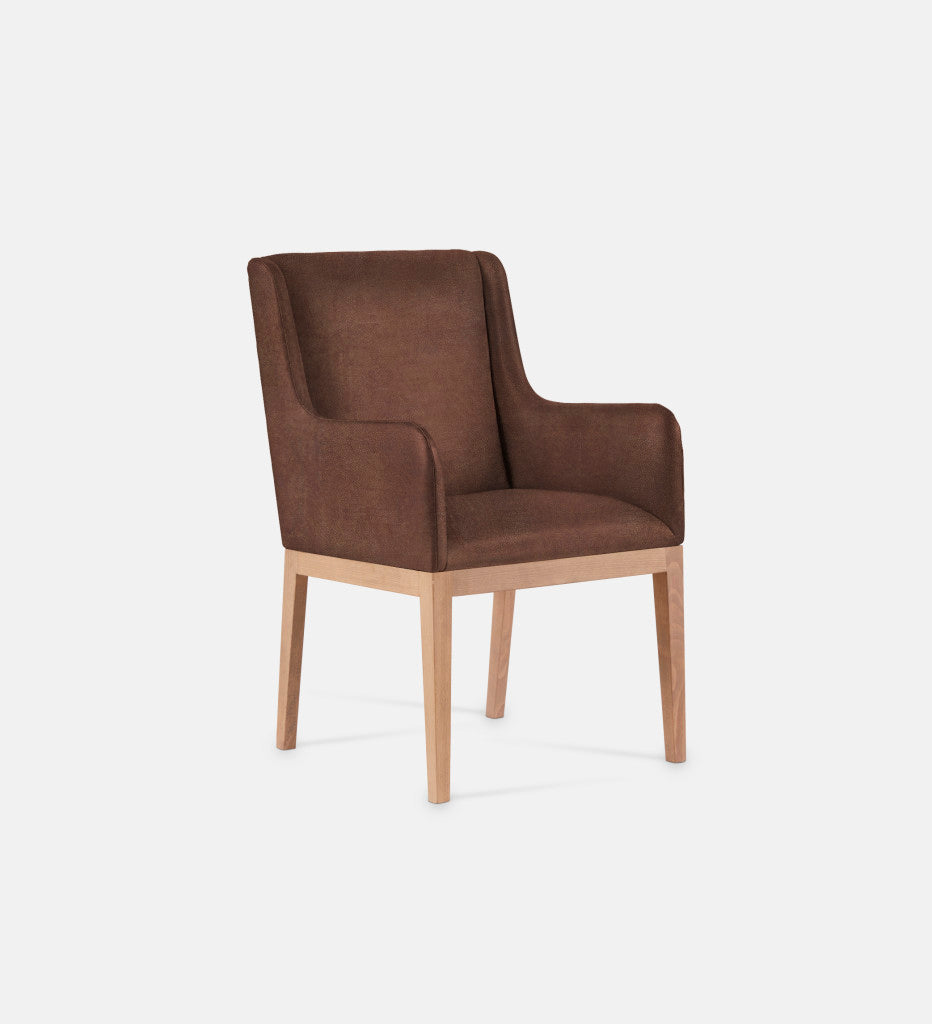 Kendall Leather Carver Chair Natural Leg (79495)