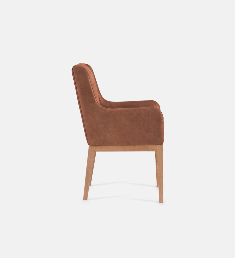 Kendall Leather Carver Chair Natural Leg (79411)