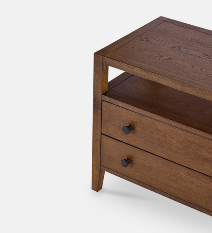 Laurel Pedestal 2 Drawer - Chocolate (95933)
