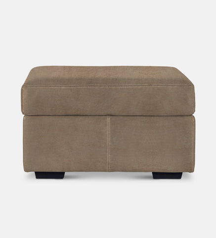 Lodge Leather Square Ottoman (89837)