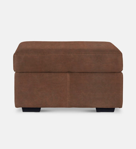Lodge Leather Square Ottoman (89849)