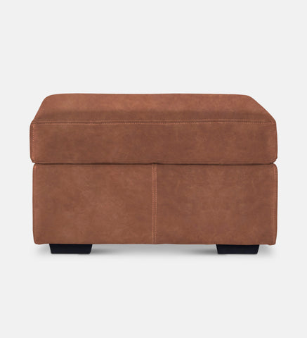Lodge Leather Square Ottoman (89851)