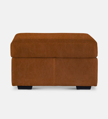 Lodge Leather Square Ottoman (89884)